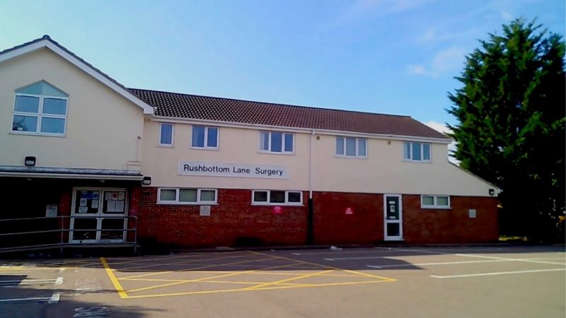 Image shows the entrance to Rushbottom Lane Surgery