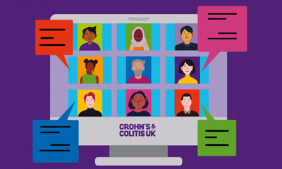Picture from Crohn's & Colitis UK Charity of virtual networking